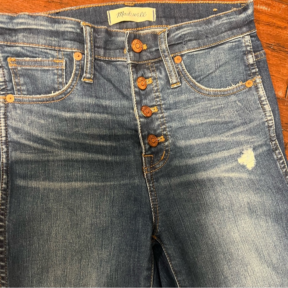 Madewell 10” high rise skinny button fly Jean size 25 - Picture 2 of 6